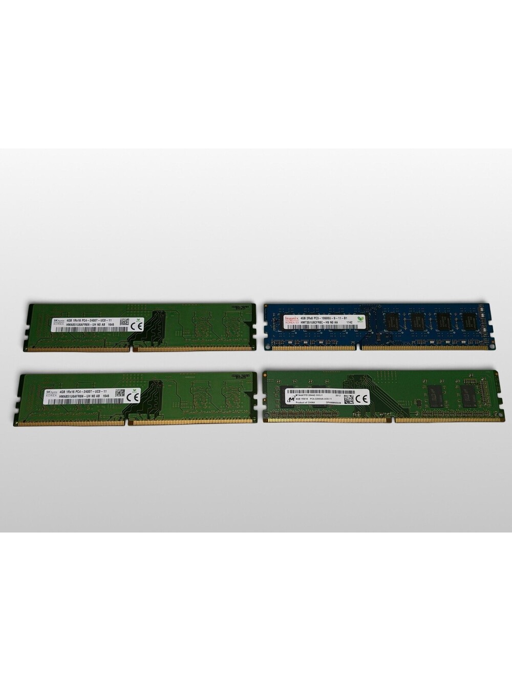 Lot of 4 Mixed Brands 4GB  1Rx16 PC4 / 2Rx8 PC3 / Desktop Ram